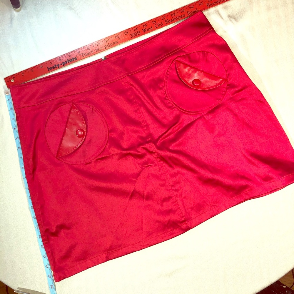 Bettie Page by Tatyana Retro Red Satin Mini 4x